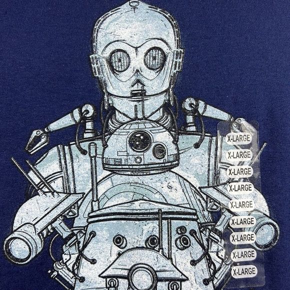 Disney Star Wars T-Shirt Lucas fils XL dark Blue - Picture 2 of 7